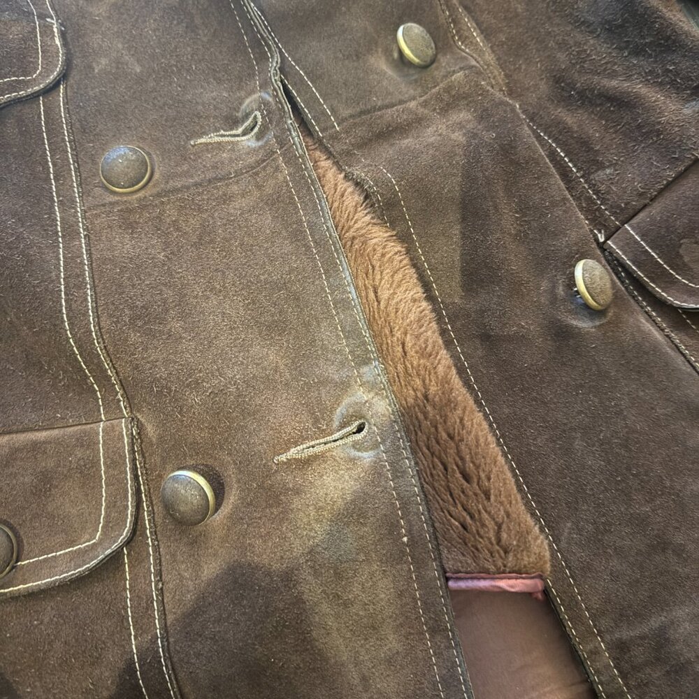 VINTAGE SUEDE JACKET WITH REMOVABLE LINING MADE IN CANADA XS/S - Picture 15 of 15